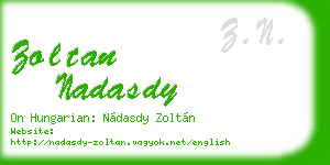 zoltan nadasdy business card