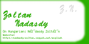 zoltan nadasdy business card